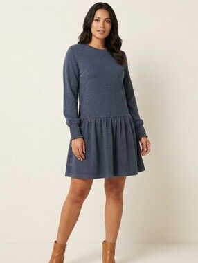 NWT K/Lab Terry Peplum T Shirt Dress Sz M